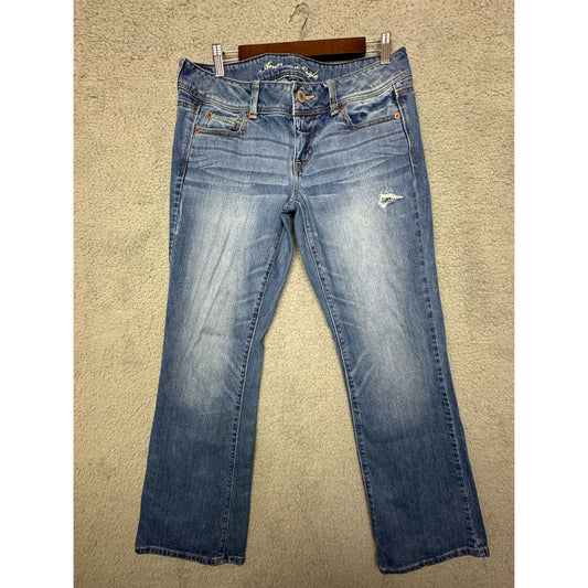 American Eagle Womens Slim Bootcut Jeans Low Rise Comfort Stretch Medium- Size 10- U0133